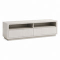 TV-Lowboard Hellgrau MDF rechteckig mit 2 Schiebetüren 160 x 40 x 55 cm