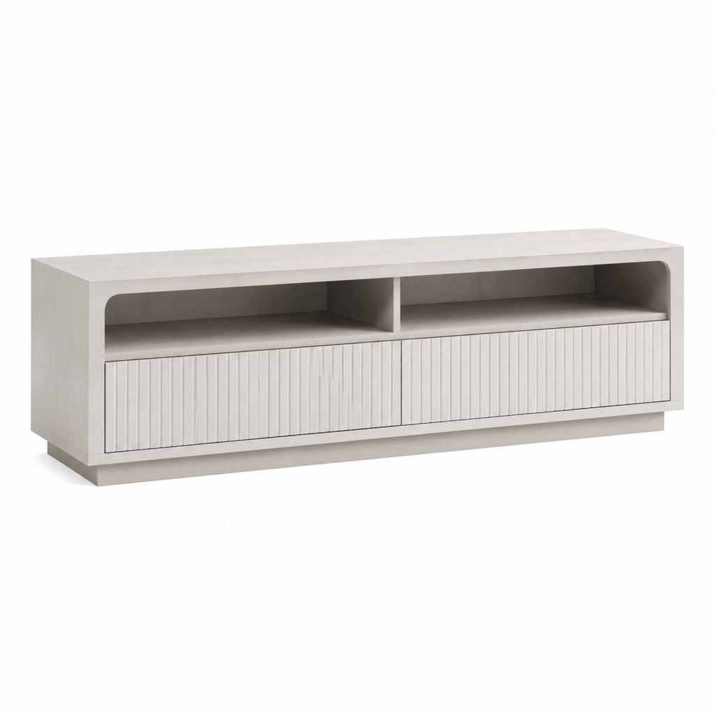 TV-Lowboard Hellgrau MDF rechteckig mit 2 Schiebetüren 160 x 40 x 55 cm