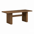Gartentisch Esstisch Braun aus massivem Akazienholz rechteckig 180 x 90 x 75 cm