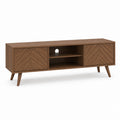 TV Lowboard Nussbraun MDF mit Walnussfurnier 180 x 40 x 60 cm
